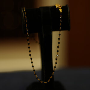 Black & Gold Beads Single Line Necklace