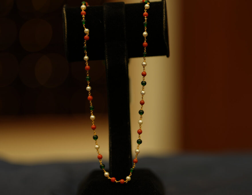Simple and Traditional Multi Colored Beads Chain